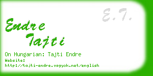 endre tajti business card